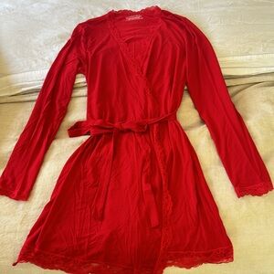 Victoria’s Secret red lace robe XS/S NWOT